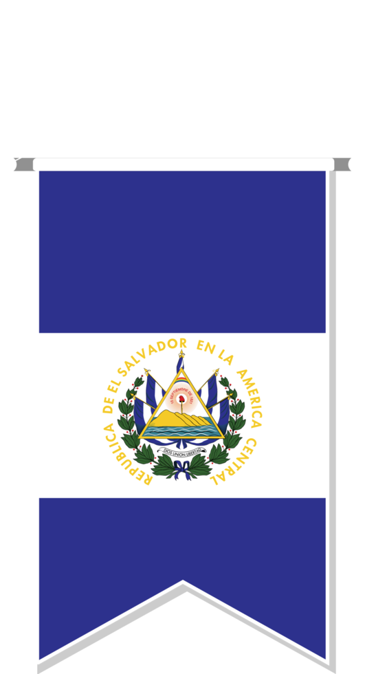 El Salvador flag in soccer pennant. png