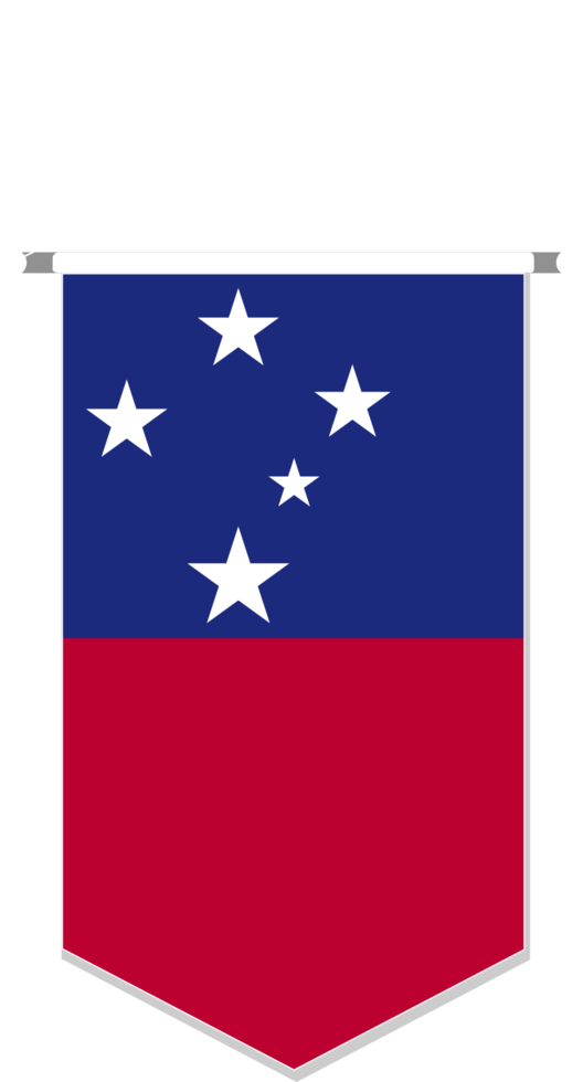 drapeau samoa en fanion de football, forme variée. png