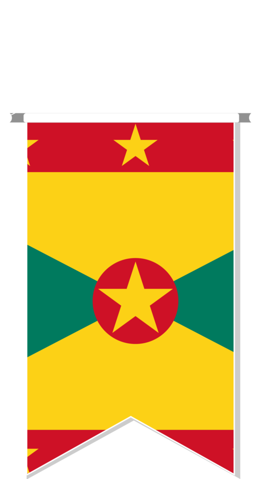 Grenada flag in soccer pennant. png