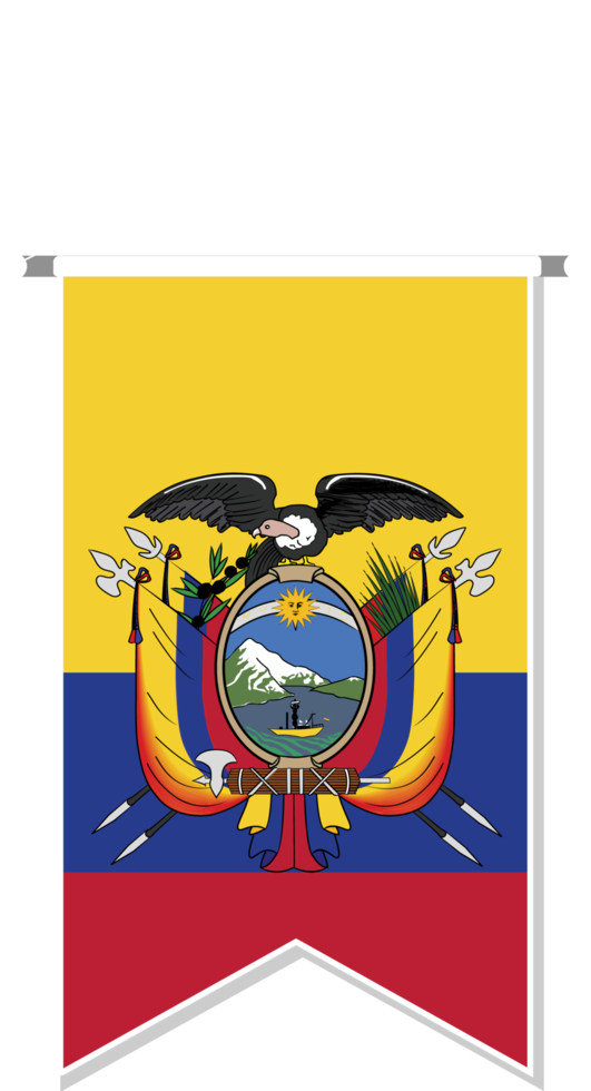 Ecuador vlag in voetbal wimpel. png