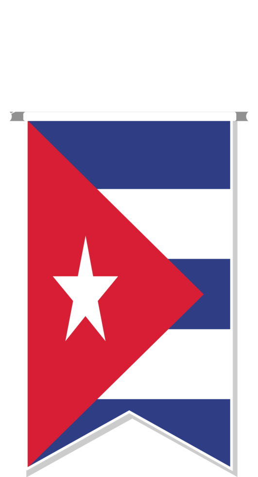 kubanische flagge im fußballwimpel. png