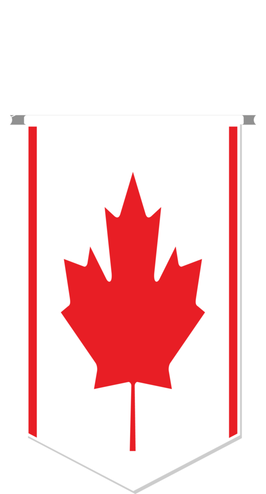 Canada flag in soccer pennant, various shape. png
