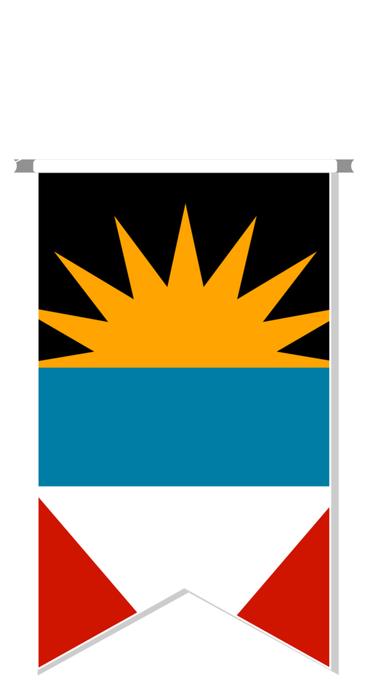 Antigua and Barbuda flag in soccer pennant. png