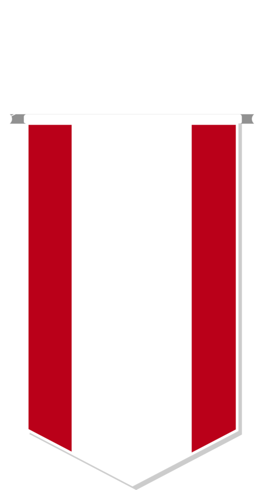 drapeau du pérou en fanion de football, forme variée. png