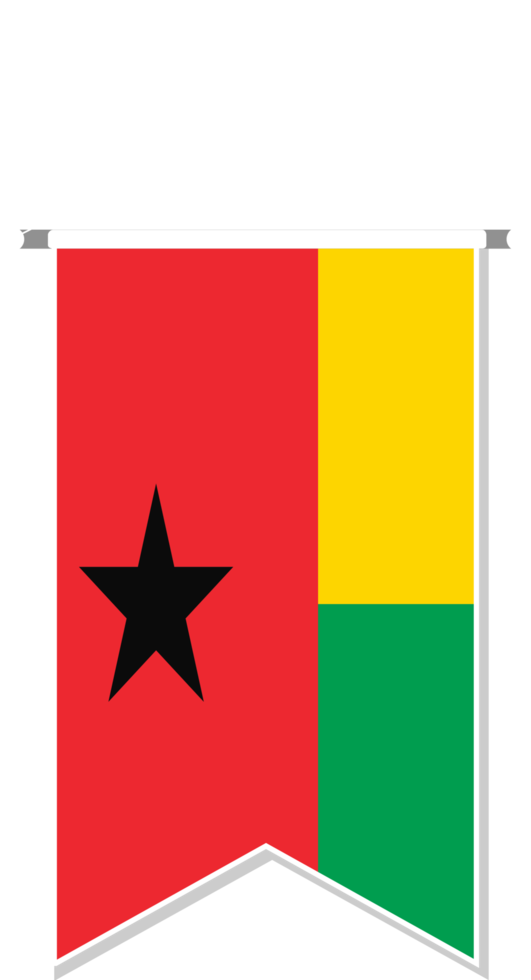 bandeira da guiné bissau na flâmula de futebol. png