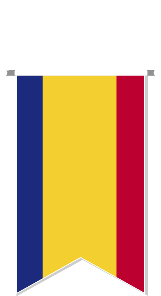 Chad flag in soccer pennant. png