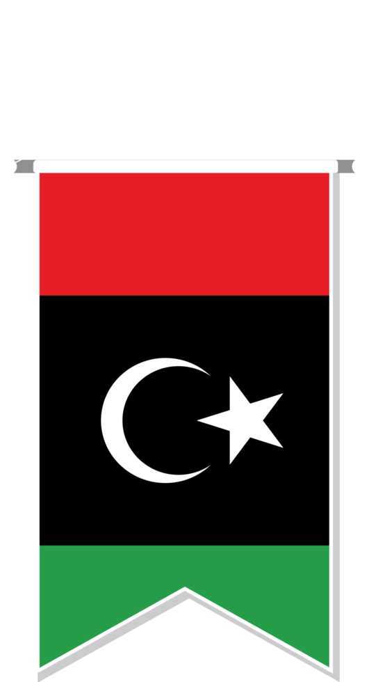 Libya flag in soccer pennant. png