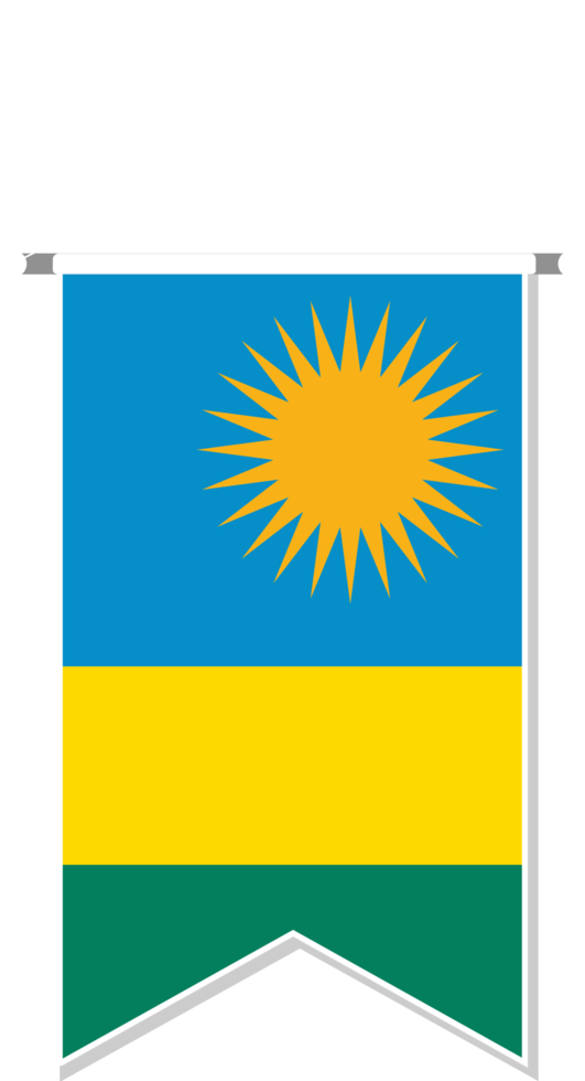 Rwanda flag in soccer pennant. png