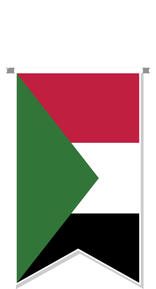 Sudan flag in soccer pennant. png