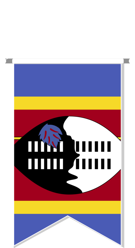 Eswatini flag in soccer pennant. png