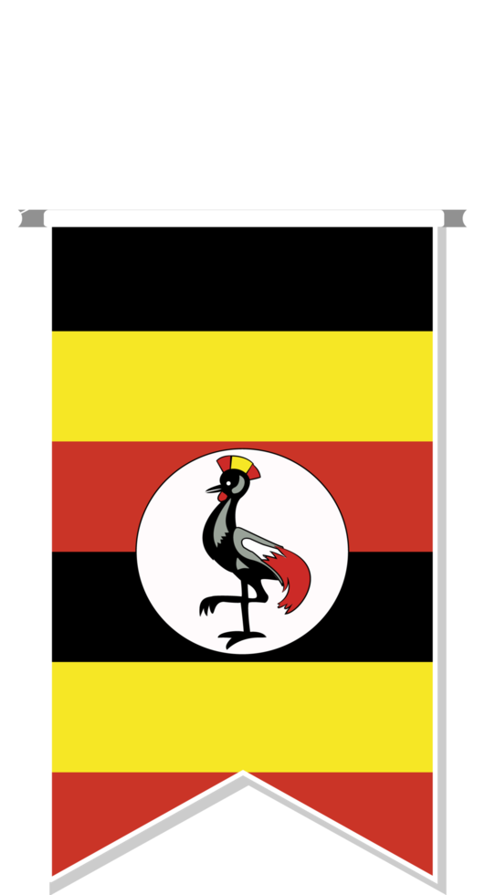 Uganda flag in soccer pennant. png