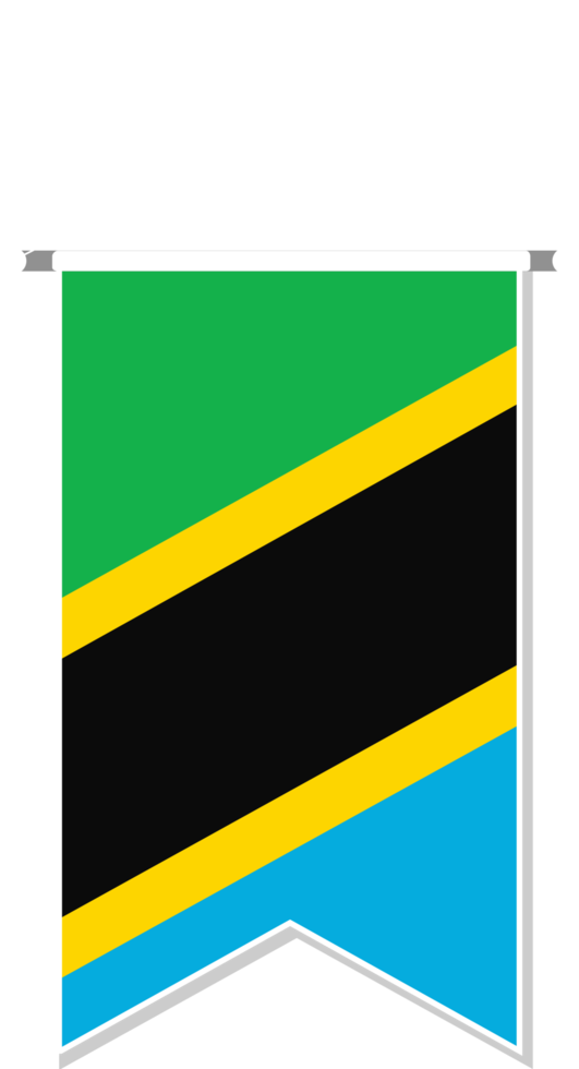 Tanzania flag in soccer pennant. png