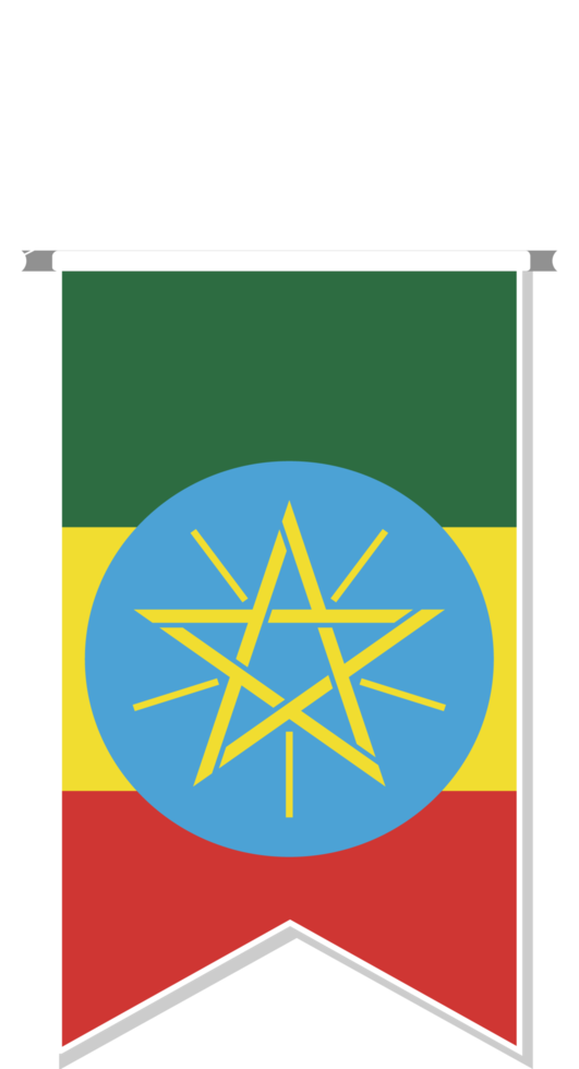 Ethiopia flag in soccer pennant. png