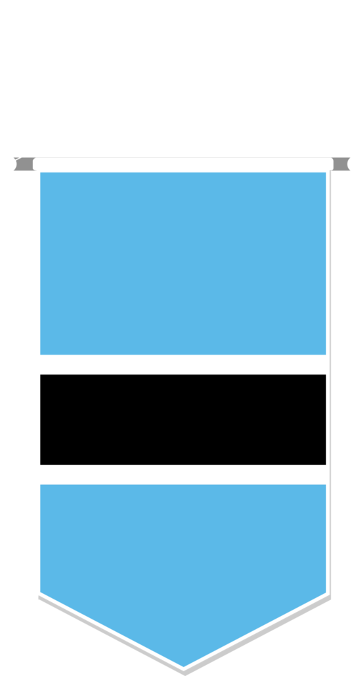 botswana vlag in voetbal wimpel, divers vorm geven aan. png