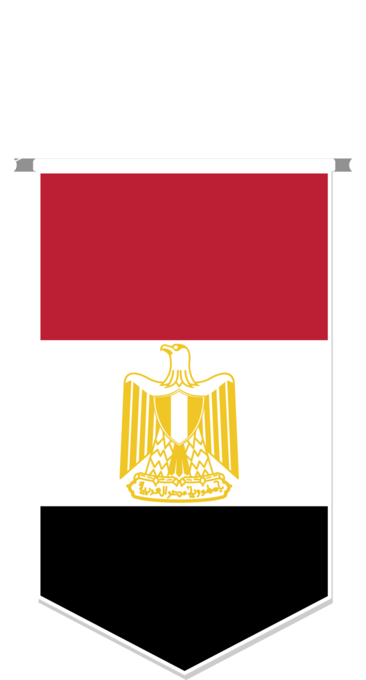 Egypt flag in soccer pennant, various shape. png