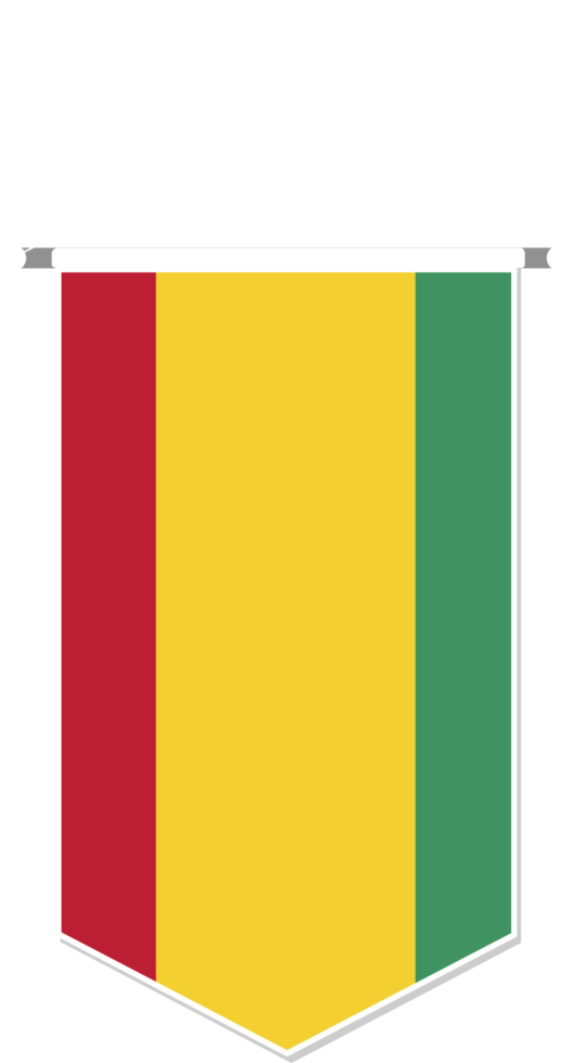 Guinea flag in soccer pennant, various shape. png