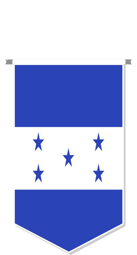 bandera de honduras en banderín de fútbol, varias formas. png