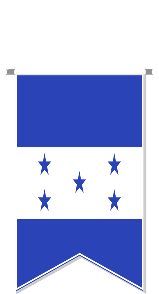 Honduras flag in soccer pennant. png
