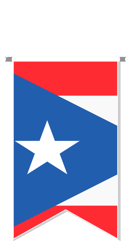 Puerto Rico flag in soccer pennant. png