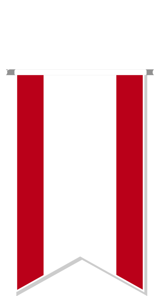 Peru flag in soccer pennant. png