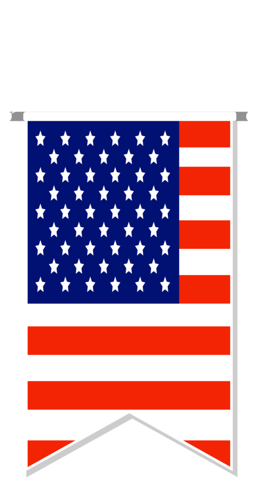 Usa flag in soccer pennant. png