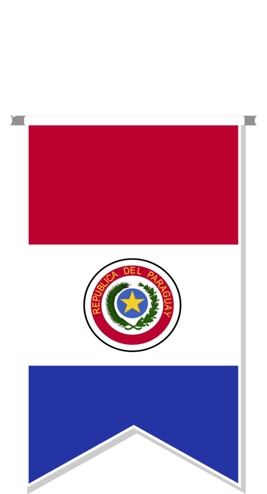 bandera paraguaya en banderín de fútbol. png