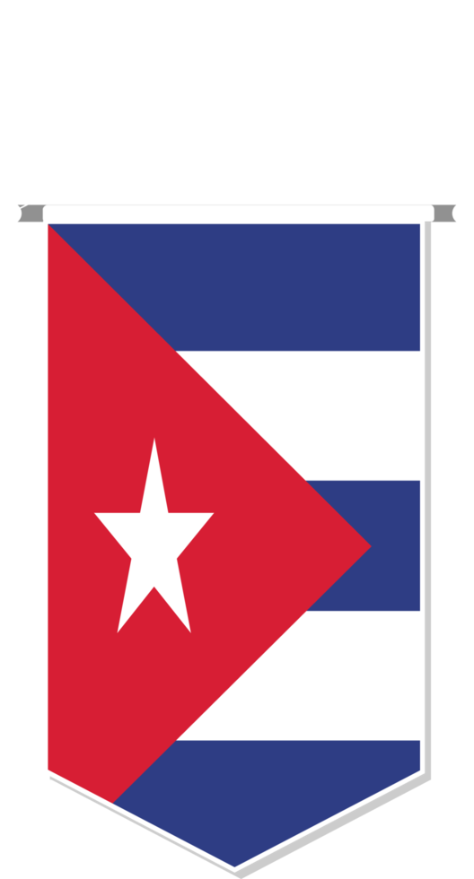 bandeira de cuba em galhardete de futebol, várias formas. png