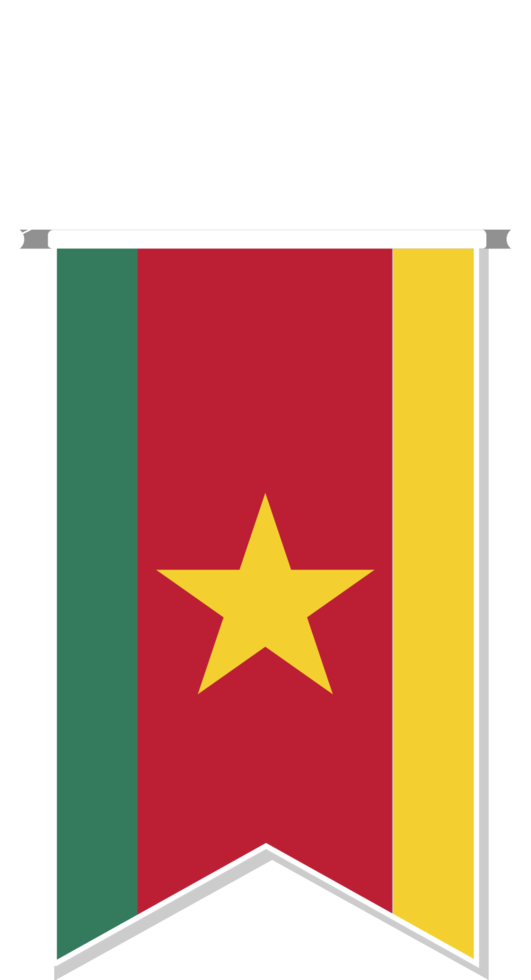Cameroon flag in soccer pennant. png