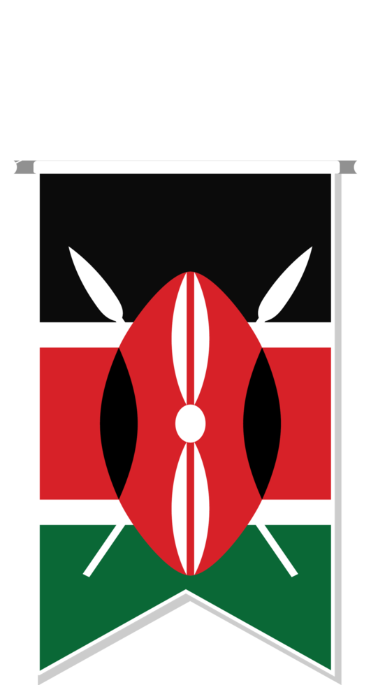 drapeau du kenya en fanion de football. png