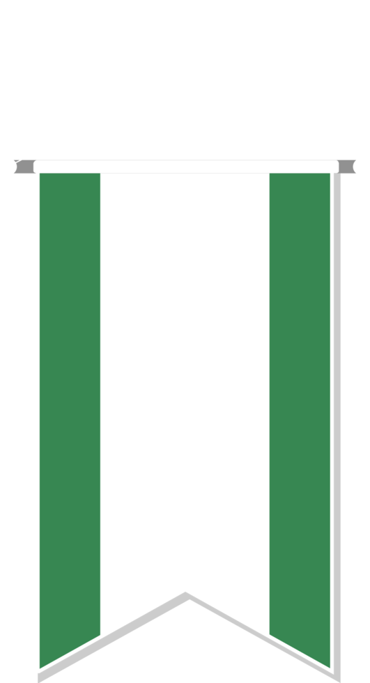 Nigeria-Flagge im Fußballwimpel. png