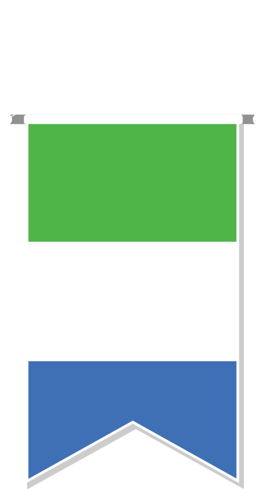 Sierra Leone flag in soccer pennant. png