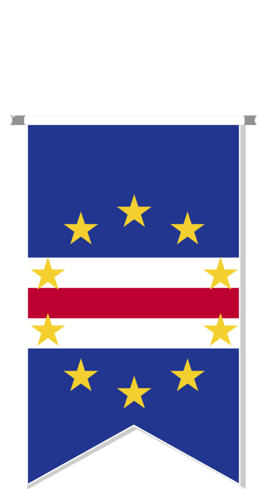 Cape Verde flag in soccer pennant. png