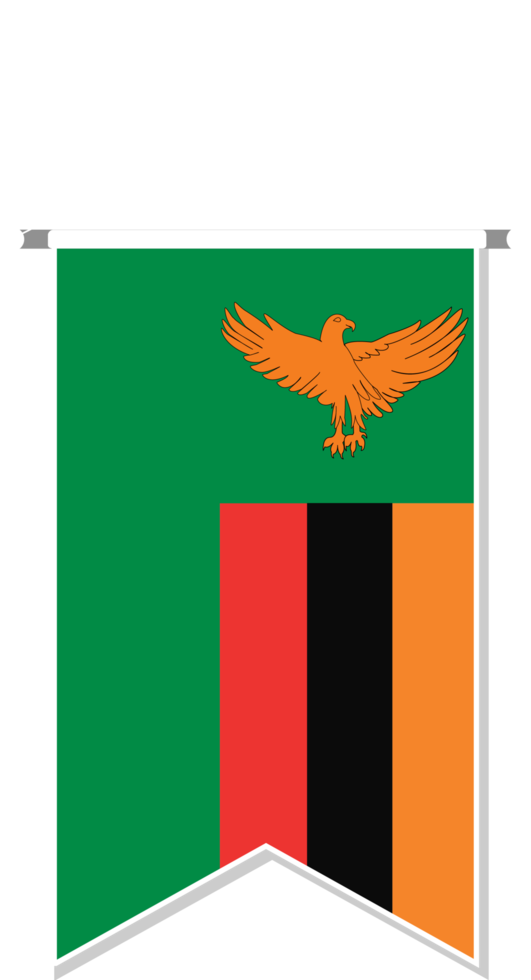 bandera de zambia en banderín de fútbol. png