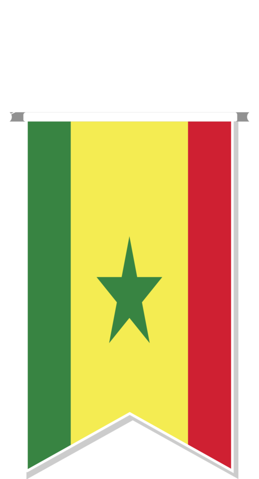 Senegal vlag in voetbal wimpel. png