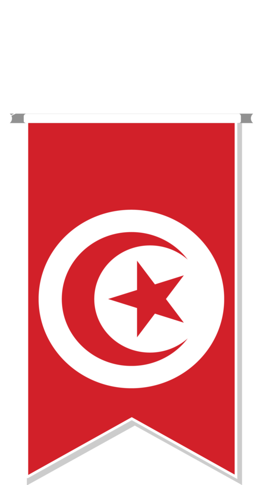Tunesien-Flagge im Fußballwimpel. png