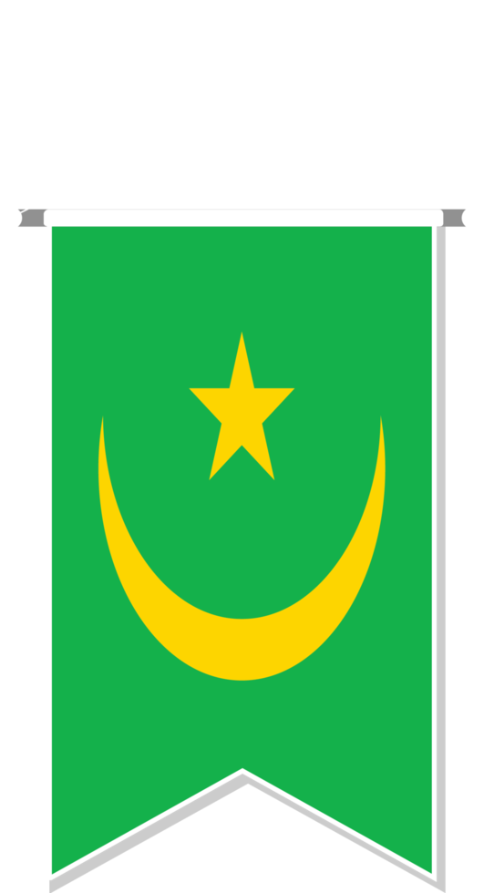 bandeira da Mauritânia na flâmula de futebol. png