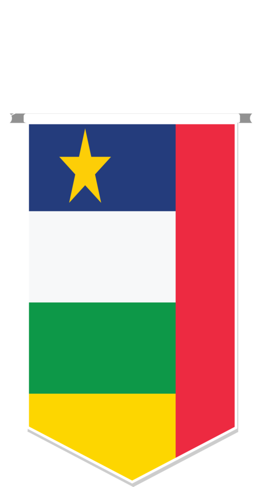 centrale africano bandiera nel calcio stendardo, vario forma. png