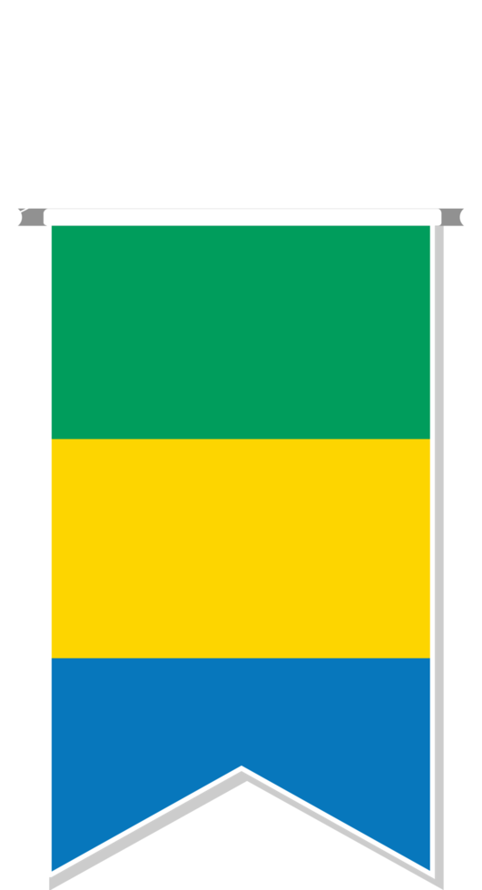 gabon flagga i fotboll vimpel. png