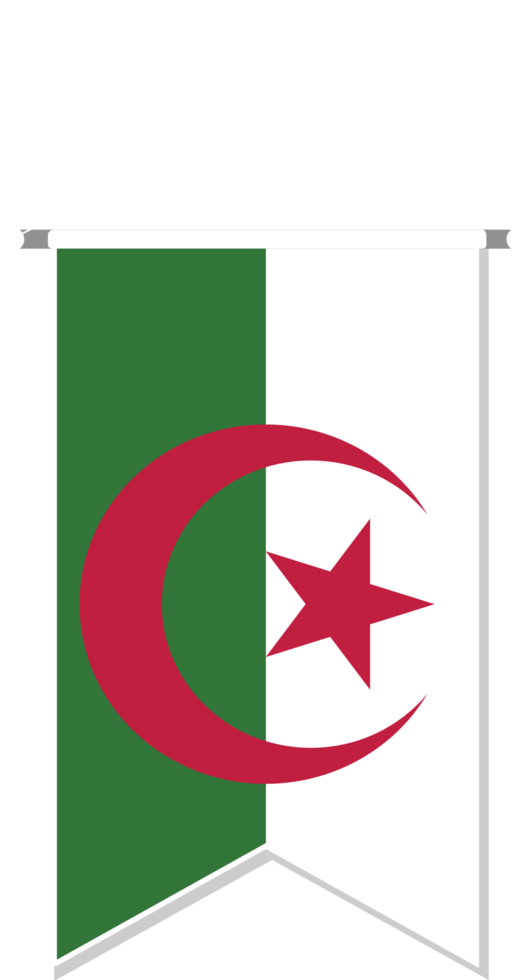 Algeria flag in soccer pennant. png