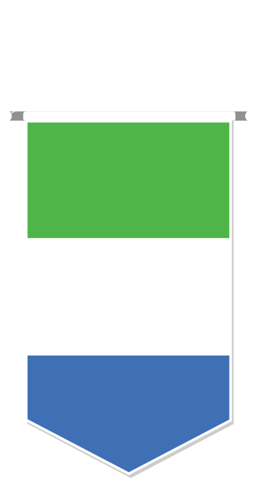 sierra leone flagga i fotboll vimpel, olika form. png