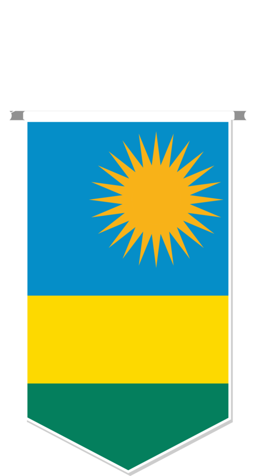 rwanda vlag in voetbal wimpel, divers vorm geven aan. png