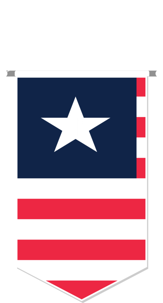 Liberia vlag in voetbal wimpel, divers vorm geven aan. png