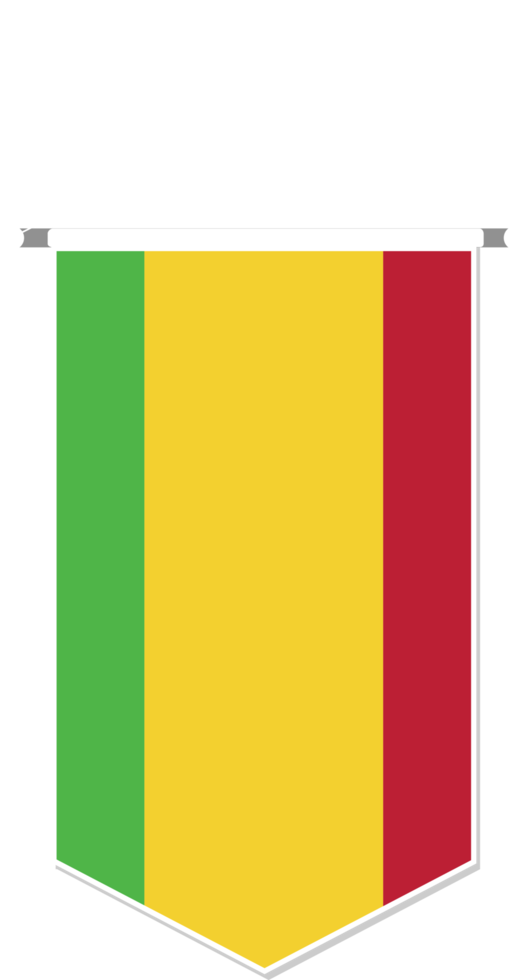 bandeira do mali em flâmula de futebol, várias formas. png