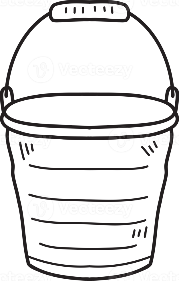 Hand Drawn water bucket illustration png