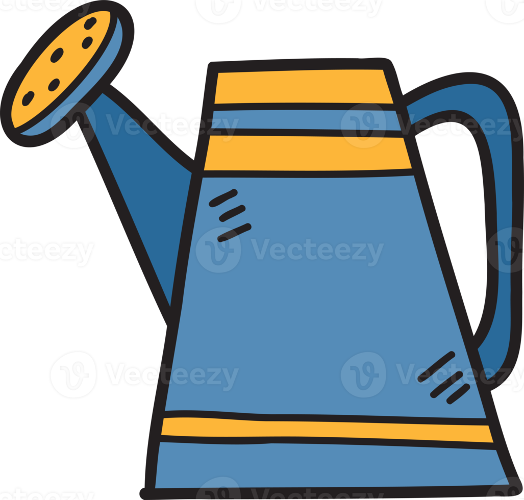 Hand Drawn watering pot illustration png