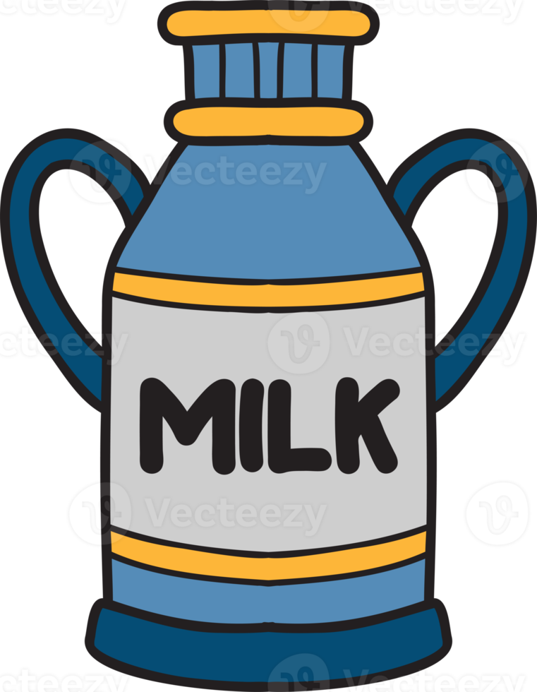 Hand Drawn milk bucket illustration png