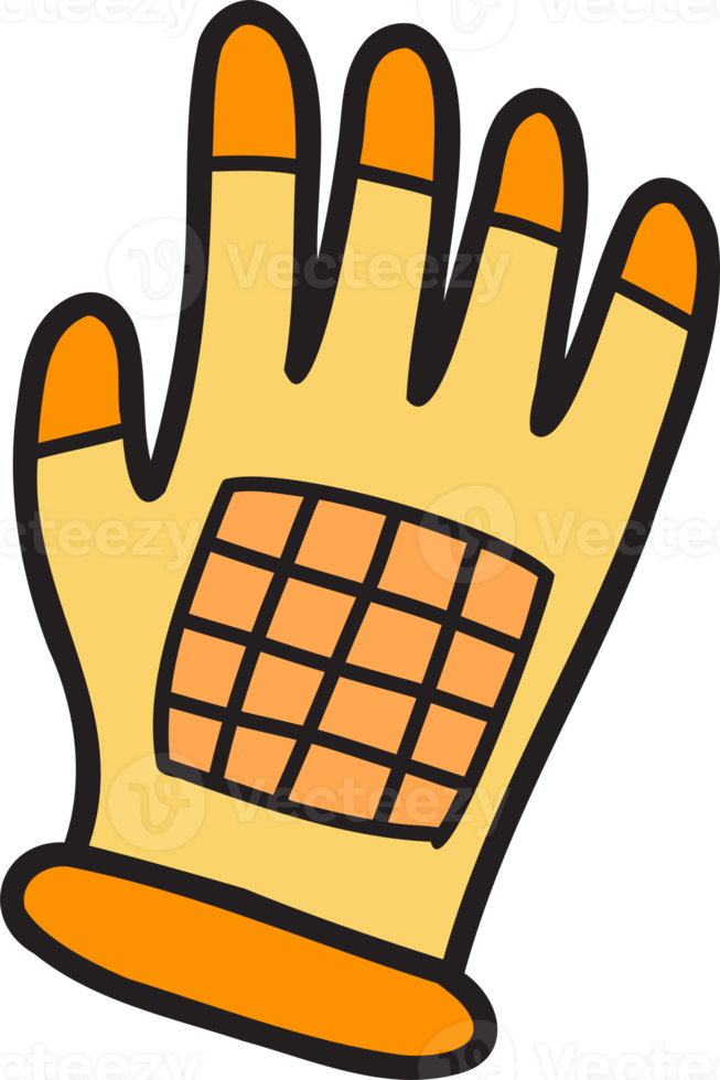 hand- getrokken tuinieren handschoenen illustratie png