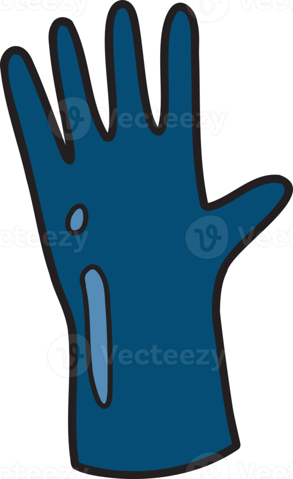Hand Drawn gardening gloves illustration png