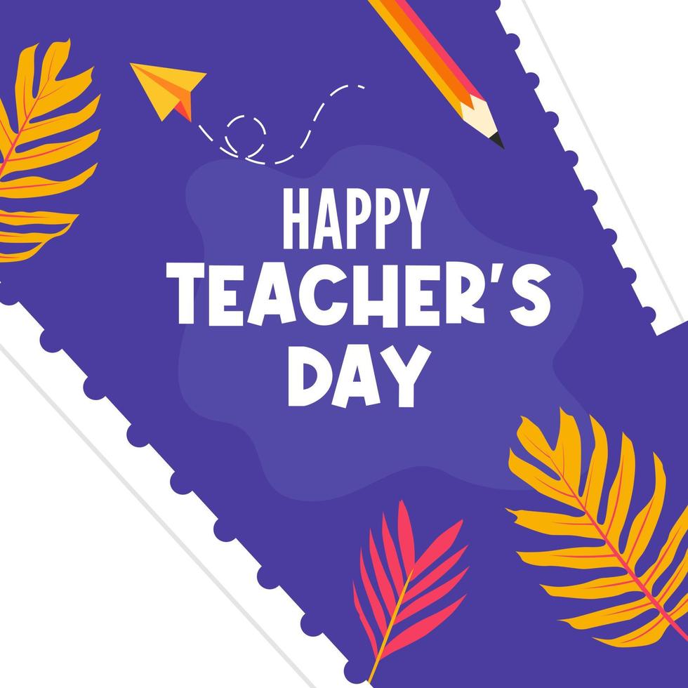 Hand drawn teachers' day background flat design vector