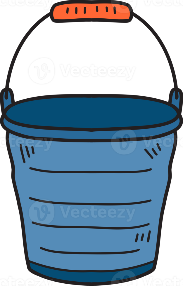 Hand Drawn water bucket illustration png